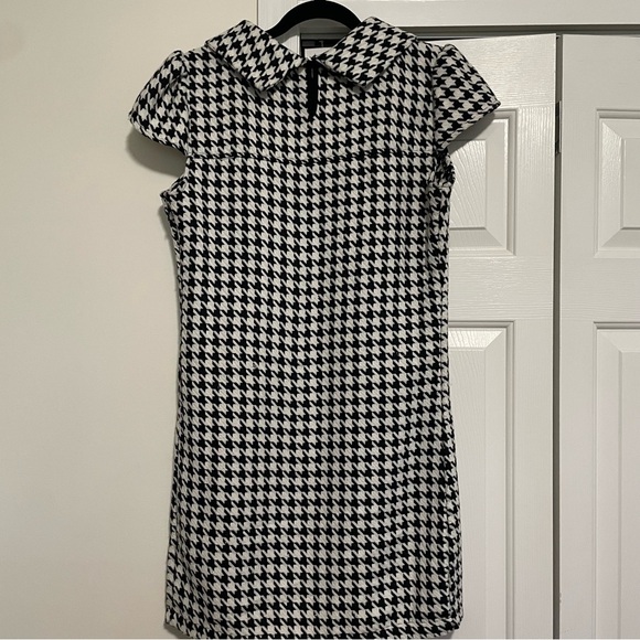 Papillon Mid Length Women's Dress Houndstooth Cowlneck Size Large - Picture 5 of 11